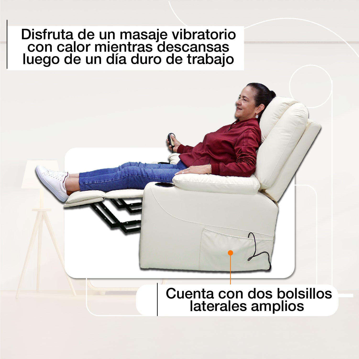 Sillón elevador Royal - Sillón elevador, masajeador y reclinable