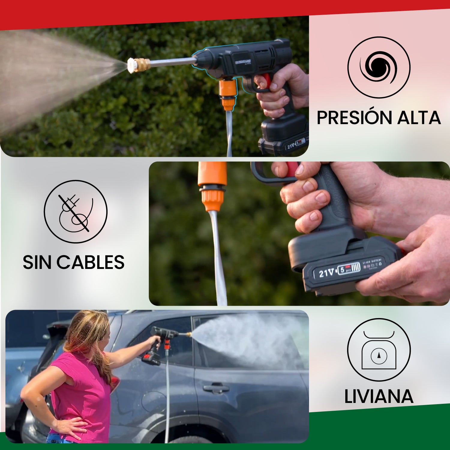 Hidrolavadora de alta presión inalámbrico - High Pressure Cleaner