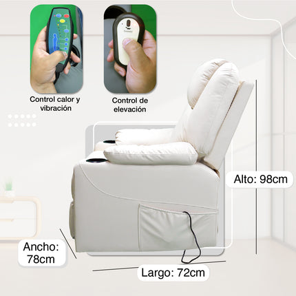 Sillón elevador Royal - Sillón elevador, masajeador y reclinable