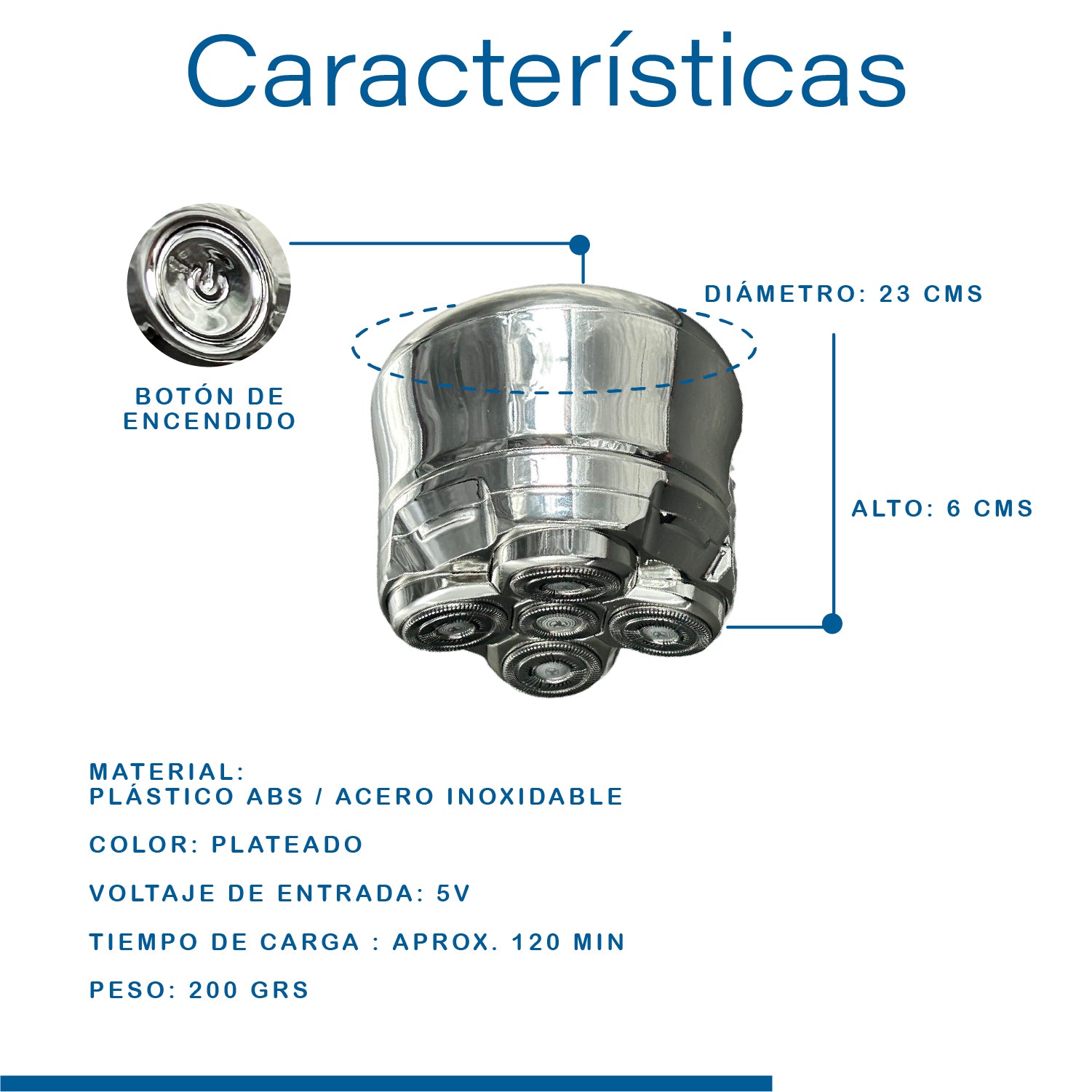 Máquina de afeitar de microprecisión  - EZ Silver Head Shaver