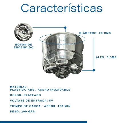 Máquina de afeitar de microprecisión  - EZ Silver Head Shaver TVNOVEDADESTV