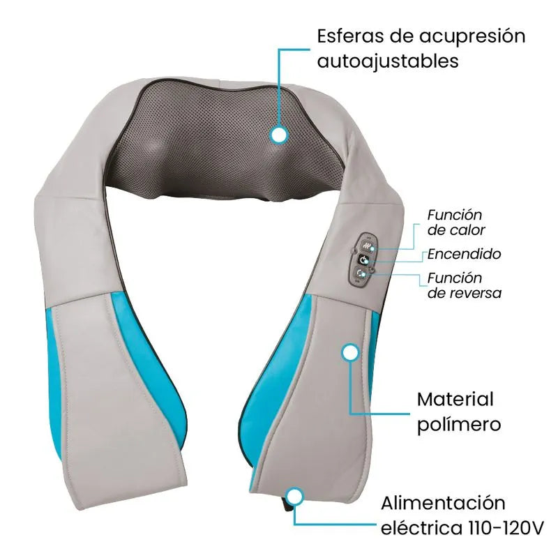 Masajeador de cuello y hombros Shiatsu Massager