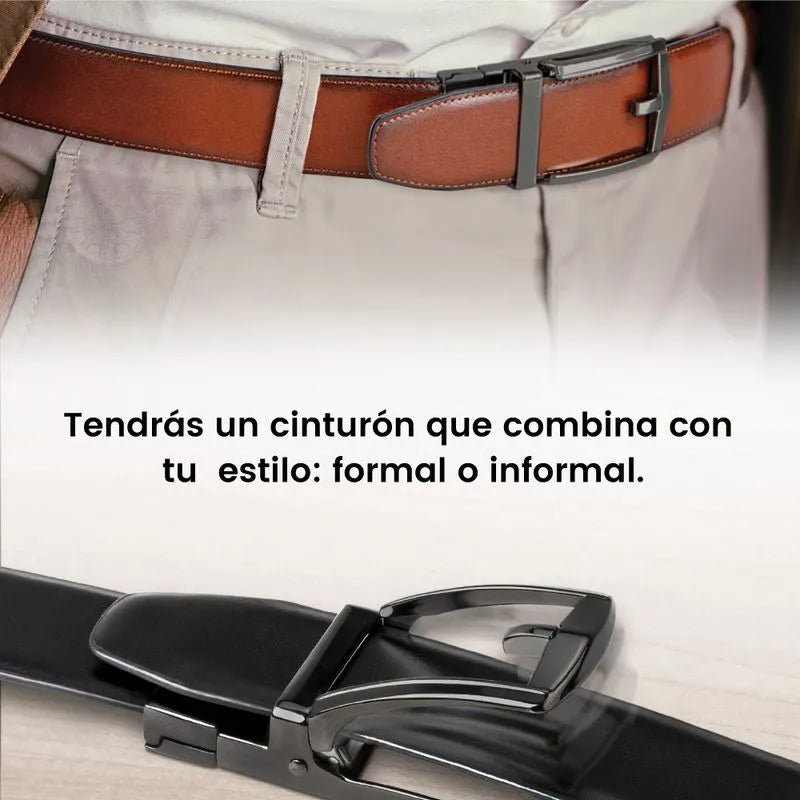 Cinturón correa de ajuste preciso, reversible y de cuero - Sure Fit Belt