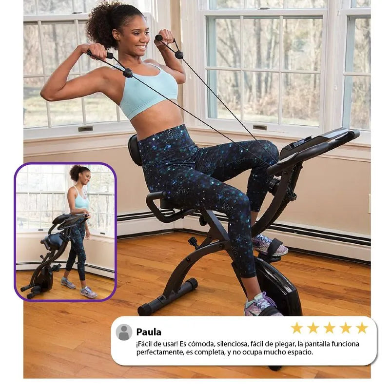 Bicicleta estática con bandas de resistencia - Slim Cycle
