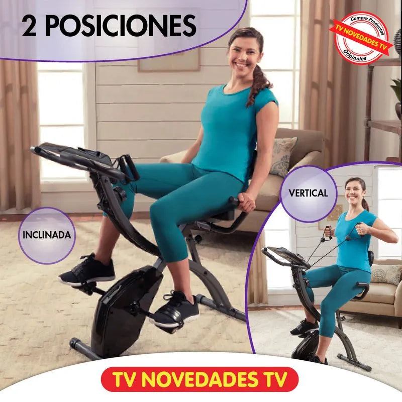 Bicicleta estática con bandas de resistencia - Slim Cycle