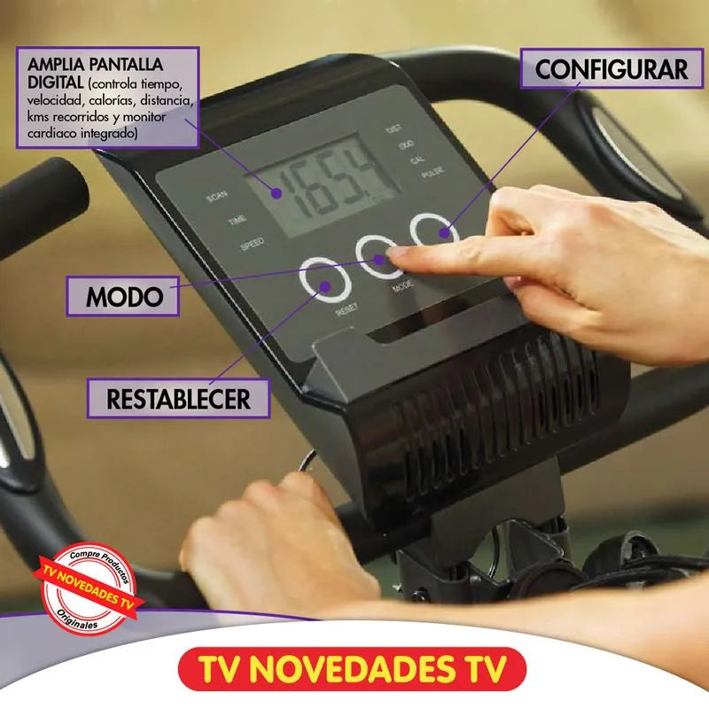 Bicicleta estática con bandas de resistencia - Slim Cycle