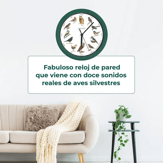 Reloj de pared con sonido de canto de pajaros - Starlyf Birdsong Clock