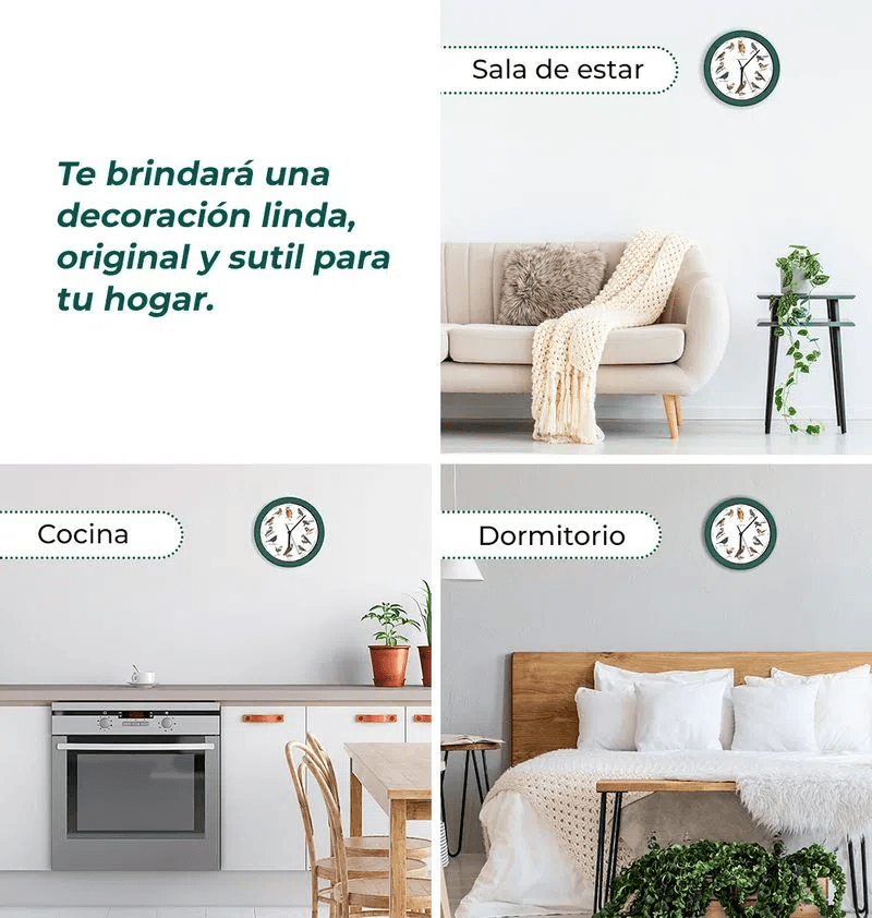 Reloj de pared con sonido de canto de pajaros - Starlyf Birdsong Clock