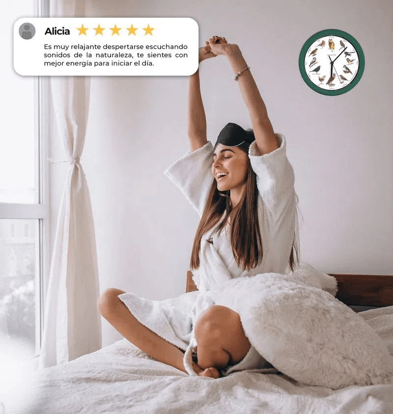 Reloj de pared con sonido de canto de pajaros - Starlyf Birdsong Clock