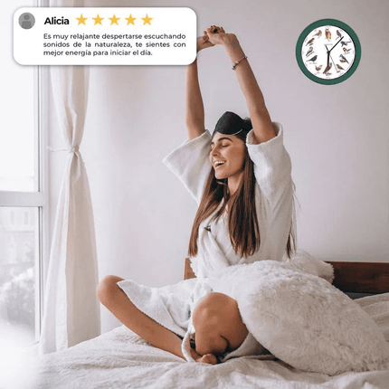 Reloj de pared con sonido de canto de pajaros - Starlyf Birdsong Clock