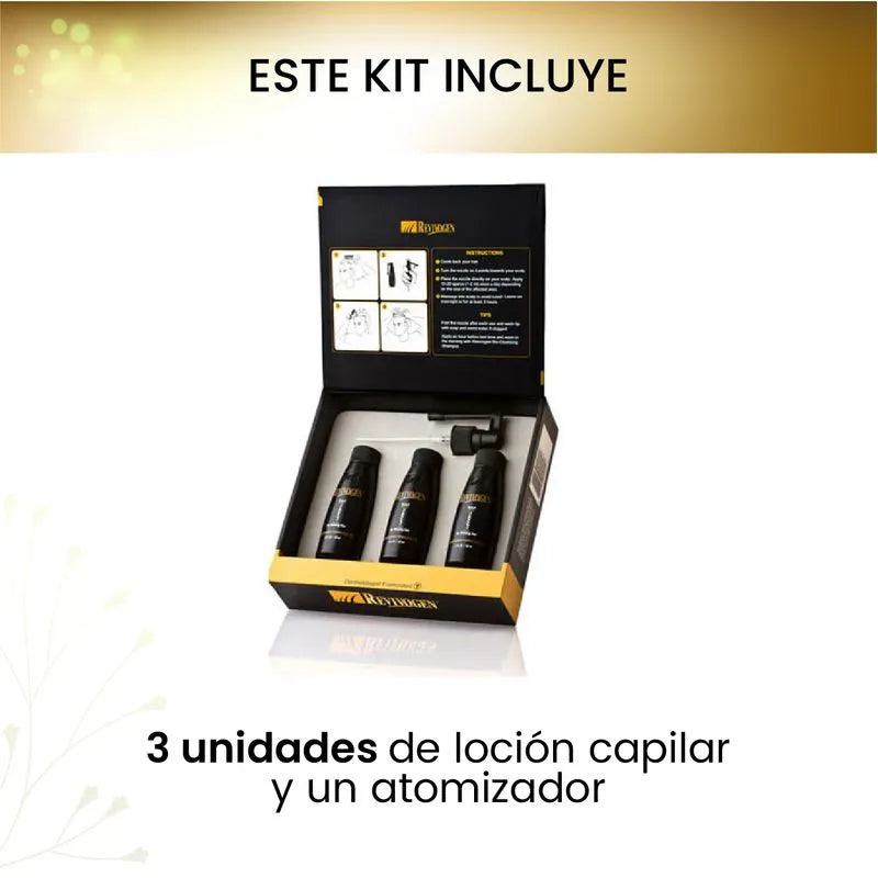 Loción capilar que ayuda a fortalecer y prevenir la caída del cabello - Revivogen Md Kit Therapy