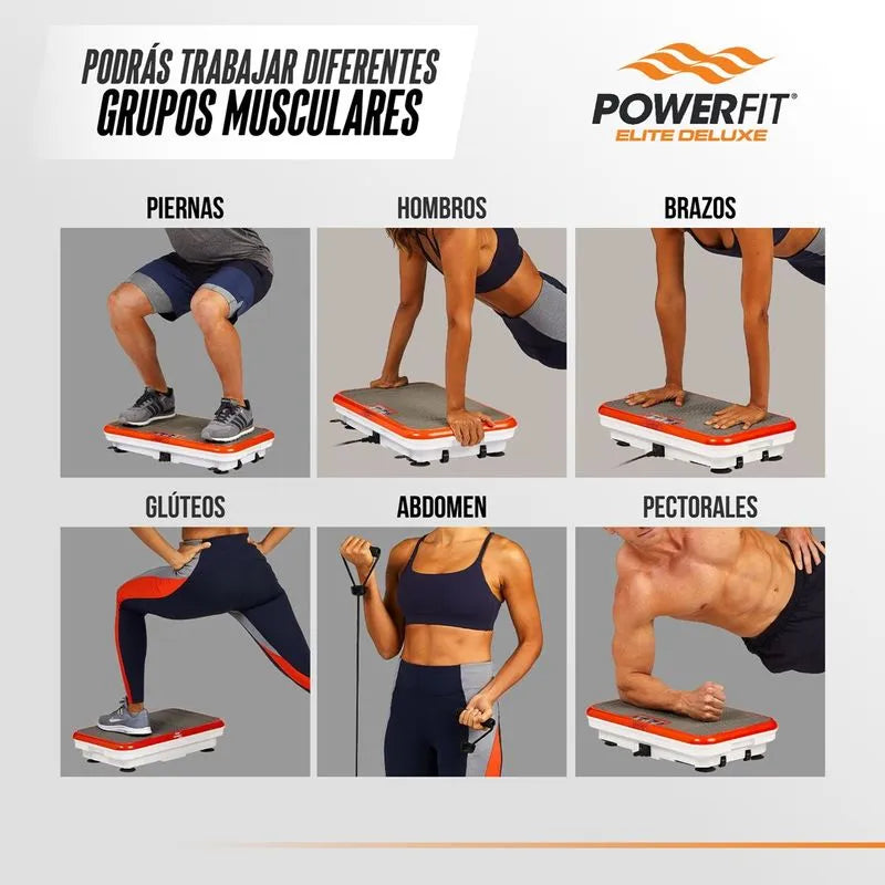 Plataforma vibratoria de ejercicio Extra Grande - Power Fit Elite DELUXE