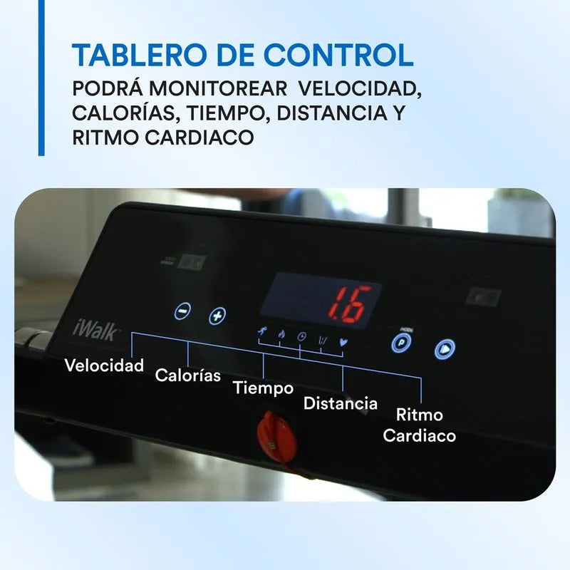Caminadora y trotadora plegable y portátil con sensores inteligentes - iWalk Pro 110V