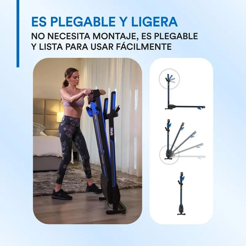 Caminadora y trotadora plegable y portátil con sensores inteligentes - iWalk Pro 110V