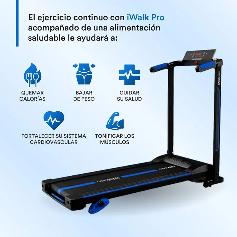 Caminadora y trotadora plegable y portátil con sensores inteligentes - iWalk Pro 110V