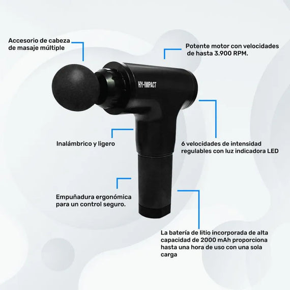 Masajeador de percusión inalámbrico Hy Impact Percussion Massager