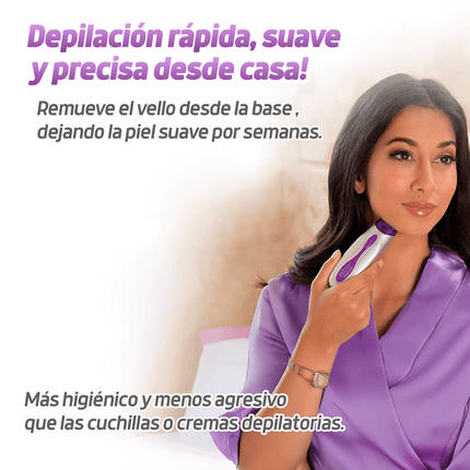 Depilador de Raiz, Facial y Corporal Wizzit Titanium Fácil Rápido y Portátil TVnovedadesTV