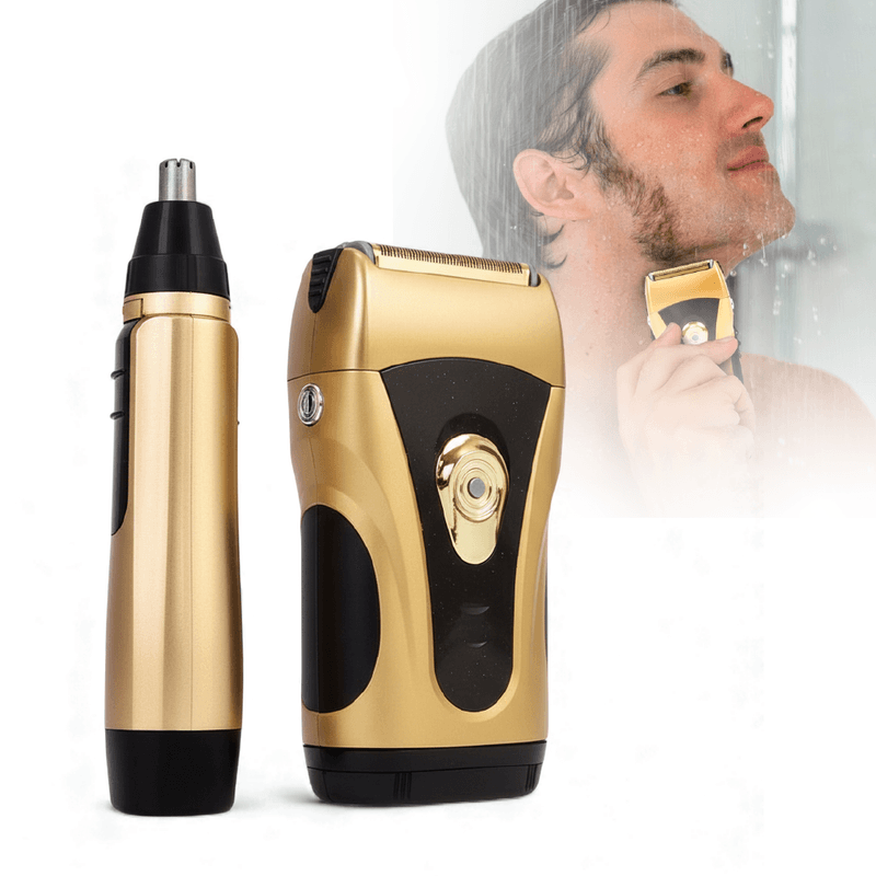 Afeitadora Eléctrica para Barba Densa - Power Touch Gold Edition - TVNOVEDADESTV