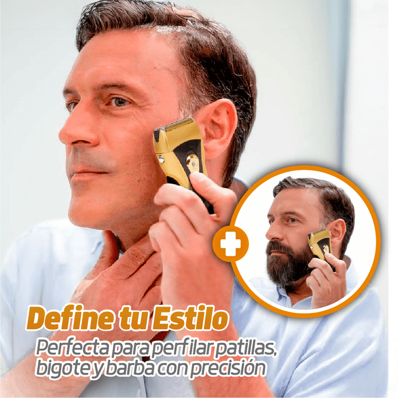 Afeitadora Eléctrica para Barba Densa - Power Touch Gold Edition - TVNOVEDADESTV