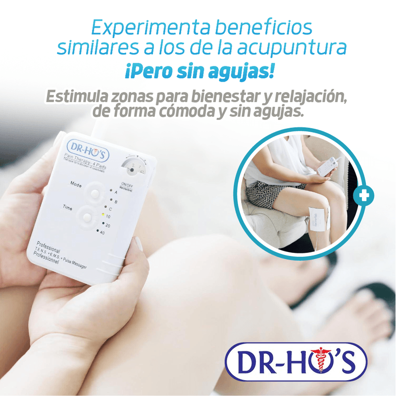 Dispositivo portátil de relajación muscular con impulsos eléctricos DR-HO – Con 4 pads reutilizables - TVNOVEDADESTV