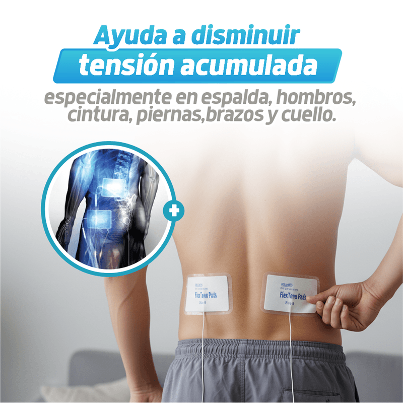 Dispositivo portátil de relajación muscular con impulsos eléctricos DR-HO – Con 4 pads reutilizables - TVNOVEDADESTV