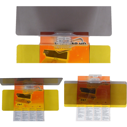 Visera Antideslumbrante para Conducción Día y Noche Fácil de instalar, no requiere herramientas, un solo clic, antideslumbrante VizClear  TVnovedadesTV