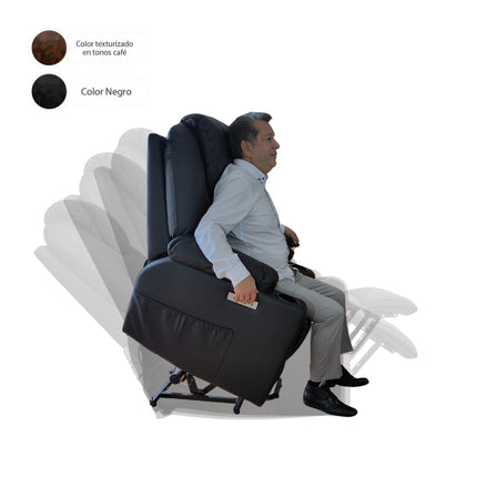 Sillón elevador Ultra - Masajeador térmico, reclinable, carga tipo C, porta vasos- standup couch