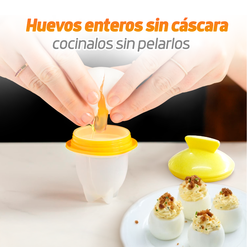 Moldes en silicona para cocinar huevos sin cáscara Set X x 4- Eggciters TV NOVEDADES TV