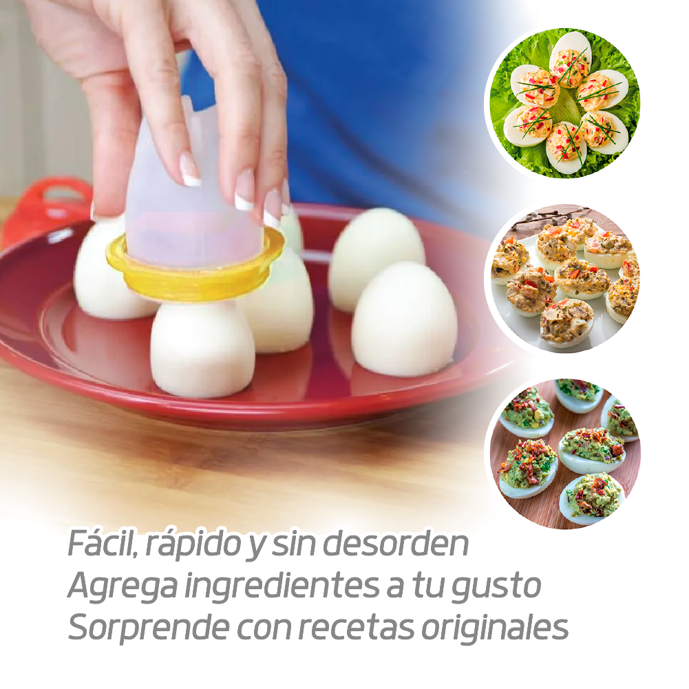Moldes en silicona para cocinar huevos sin cáscara Set X x 4- Eggciters TV NOVEDADES TV