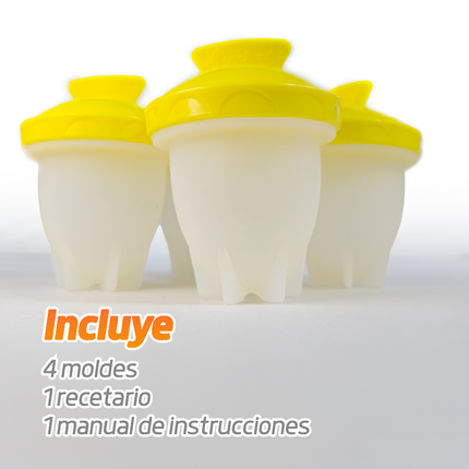 Moldes en silicona para cocinar huevos sin cáscara Set X x 4- Eggciters TV NOVEDADES TV