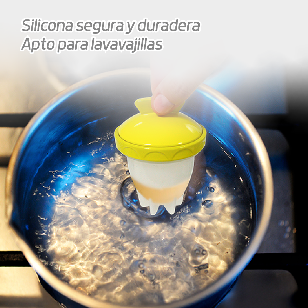 Moldes en silicona para cocinar huevos sin cáscara Set X x 4- Eggciters TV NOVEDADES TV