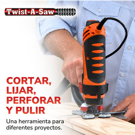 Herramienta Eléctrica Multifuncional Twist-A-Saw para Cortar, Perforar, Lijar y Pulir