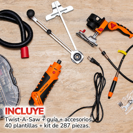 Herramienta Eléctrica Multifuncional Twist-A-Saw para Cortar, Perforar, Lijar y Pulir