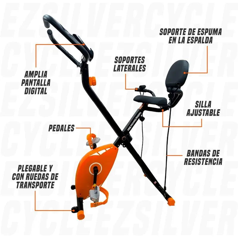 Bicicleta estática para entrenamiento - EZ Silver Cycle