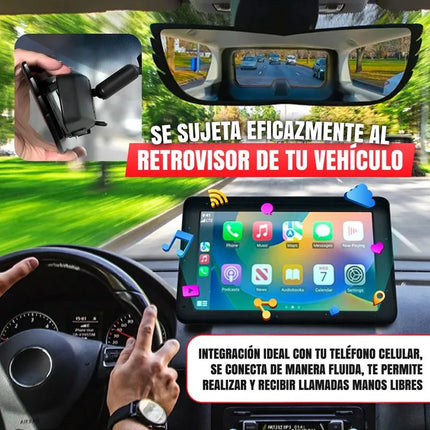 Combo para carro- pantalla inteligente Kleva smart play y espejo retrovisor Angel view