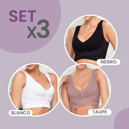 Brasier moldeador Comfy Bra - Set x3 colores