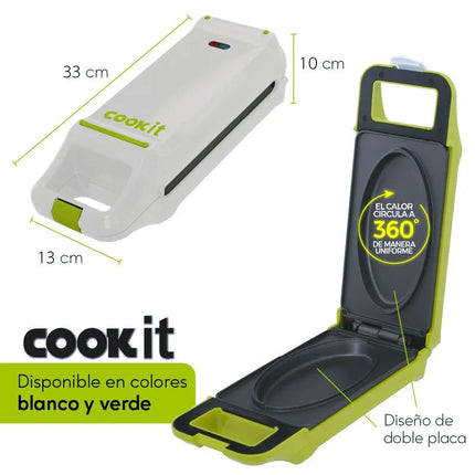 Plancha de cocina individual reversible 3 en 1 para espacios pequeños Cook It TVNOVEDADESTV