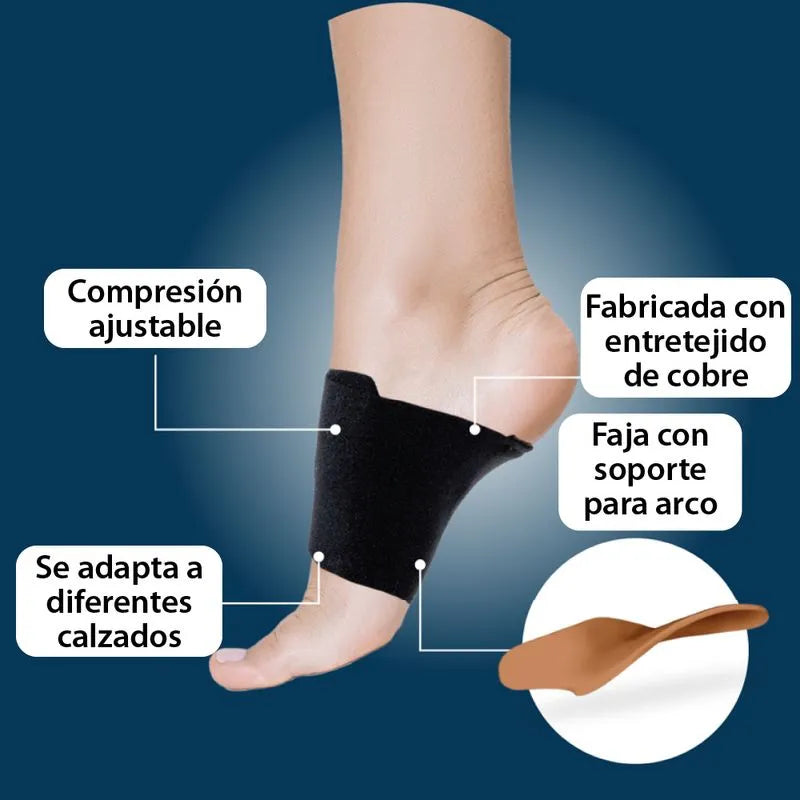 Faja y soporte para pie Copper Fit Arch Relief