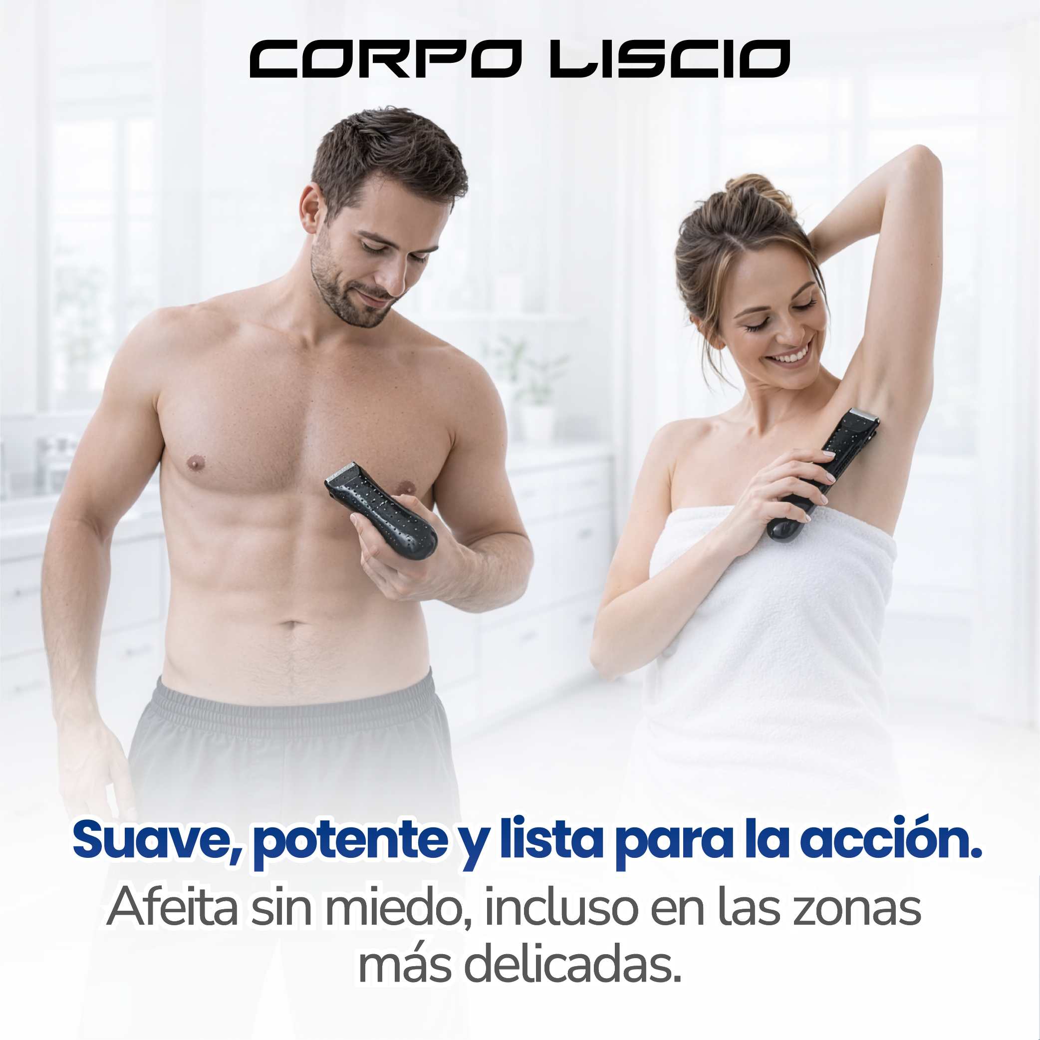 Afeitadora corporal versátil para un afeitado suave y preciso Corpo liscio- TVNOVEDADESTV