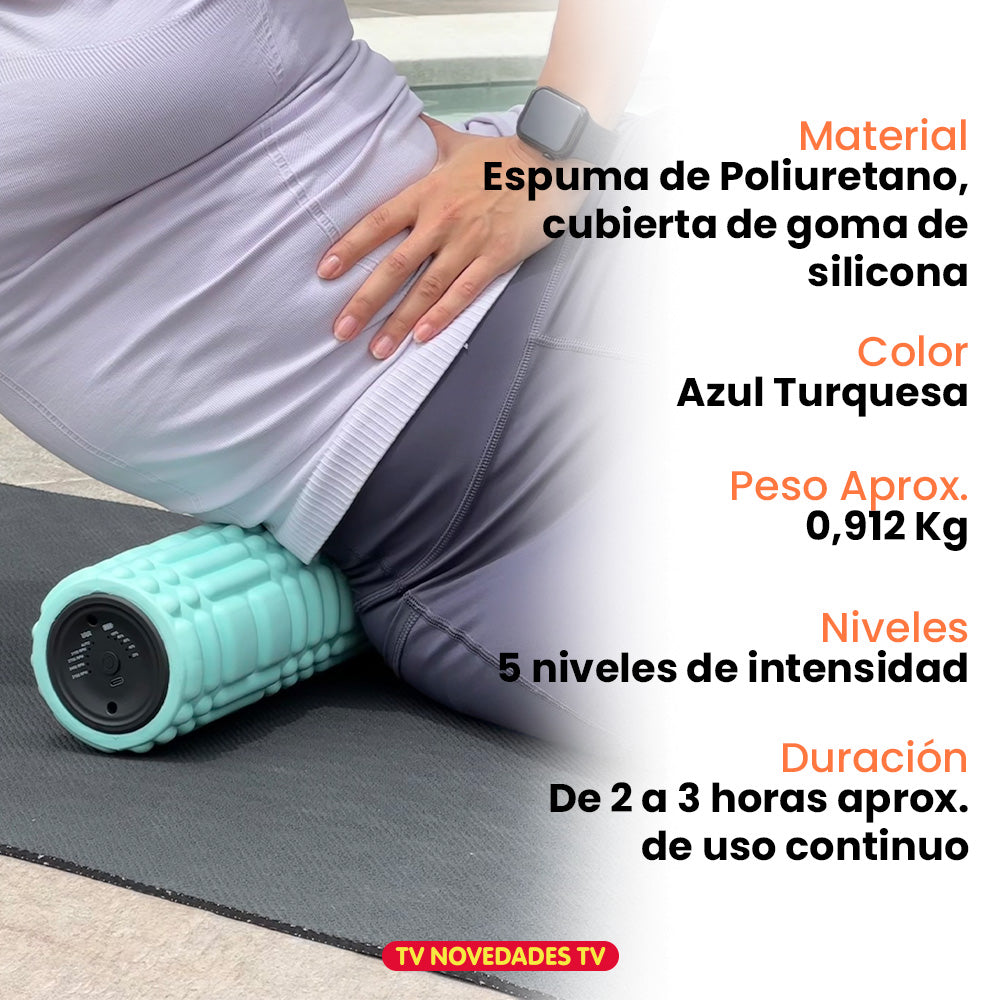 Rodillo masajeador vibratorio recargable de recuperación muscular profunda-Ez Silver Roller