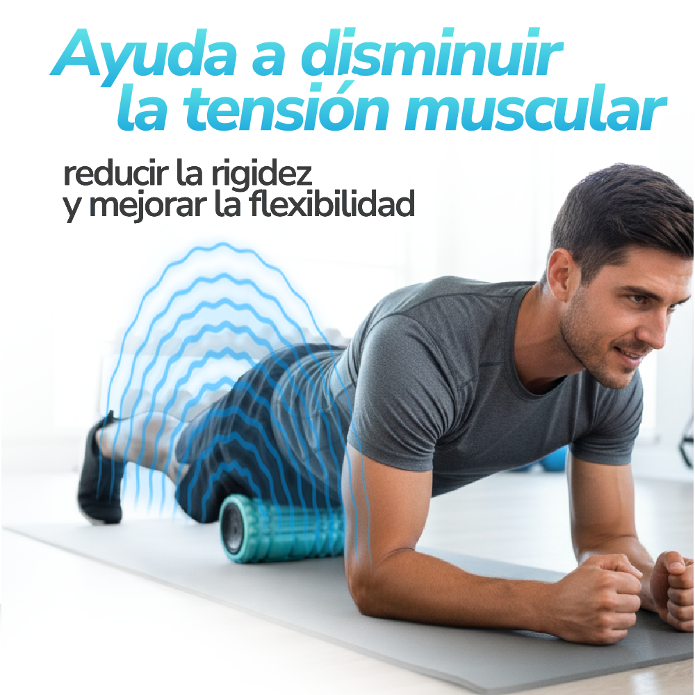 Rodillo masajeador vibratorio recargable de recuperación muscular profunda-Ez Silver Roller