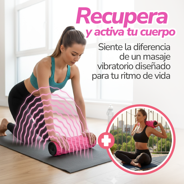 Rodillo masajeador vibratorio recargable de recuperación muscular profunda - EZ Silver Roller TV NOVEDADES TV