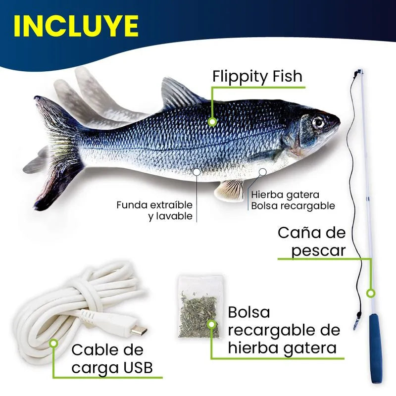 Juguete para gatos Flippity Fish Cat Toy