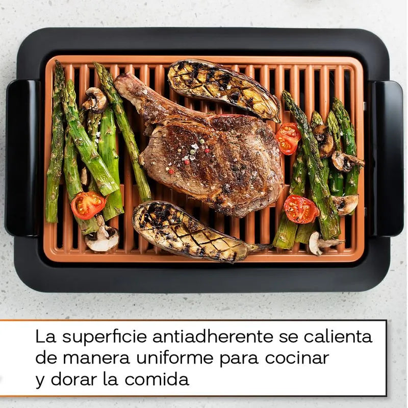 Parrilla eléctrica para interiores Gotham Steel Smokeless Grill