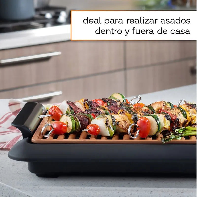 Parrilla eléctrica para interiores Gotham Steel Smokeless Grill
