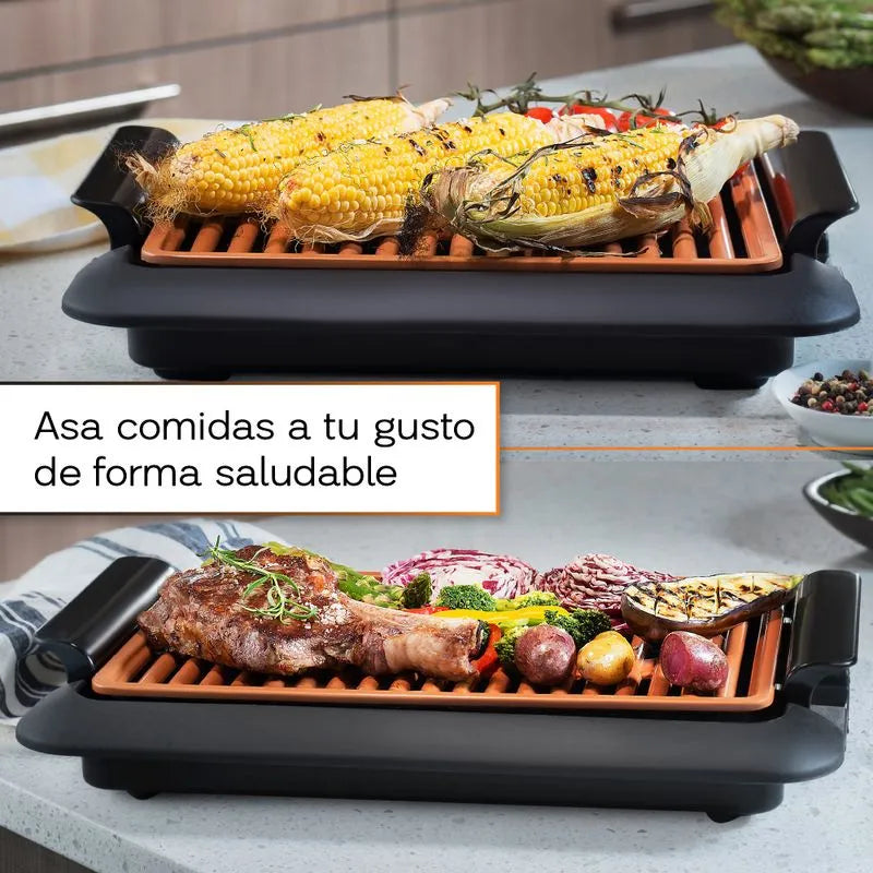 Parrilla eléctrica para interiores Gotham Steel Smokeless Grill