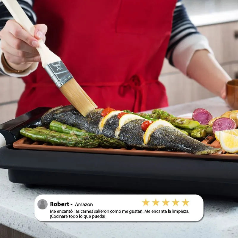 Parrilla eléctrica para interiores Gotham Steel Smokeless Grill