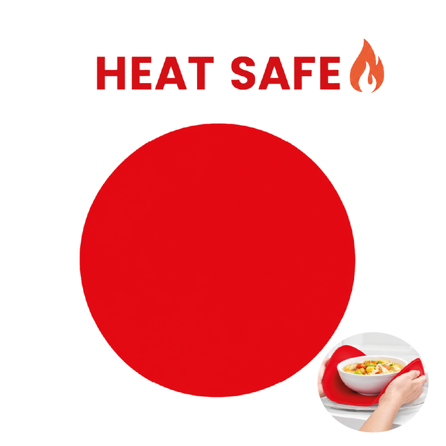 Individual portacalientes salvamanteles redondo de silicona - Heat Safe