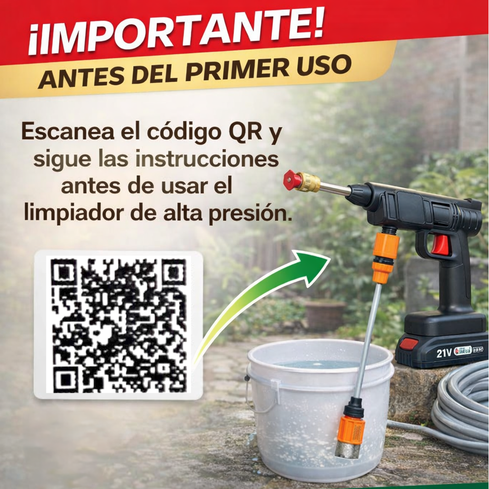 Hidrolavadora de alta presión inalámbrico - High Pressure Cleaner
