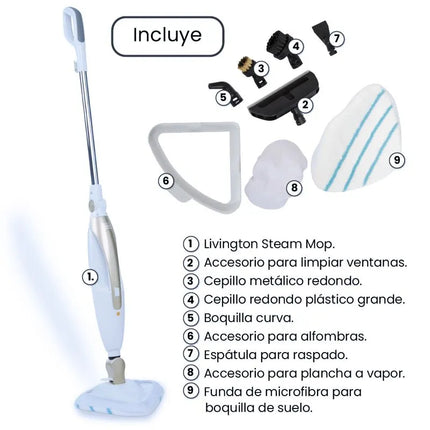 Limpiador a vapor multifuncional Livington Prime Steam Mop